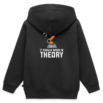 Informaticiens Technologie - Sweat Premium à capuche zippé enfant bio - noir - Dos - AI Model Kid Male (0cm)