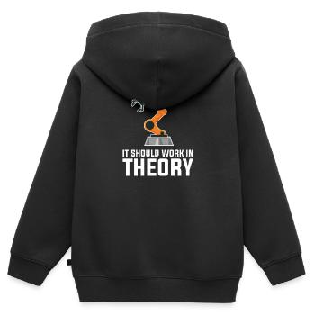 Computer Scientist Science - Kids Premium Organic Zip-up Hoodie - black - Back - AI Model Kid Male (0cm)