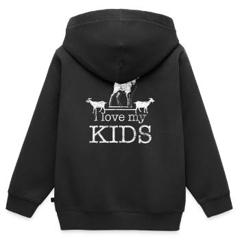 Chevreau - Sweat Premium à capuche zippé enfant bio - noir - Dos - AI Model Kid Male (0cm)