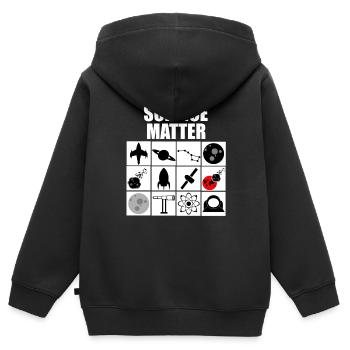 Science Technologie - Sweat Premium à capuche zippé enfant bio - noir - Dos - AI Model Kid Male (0cm)