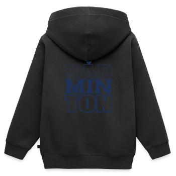 Badminton Badminton Badminton Badminton - Kinder Premium Organic Zip Hoodie - Schwarz - Hinten - AI Model Kid Male (0cm)