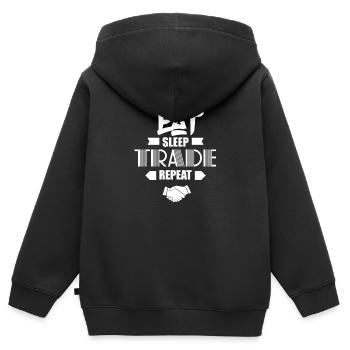 Börse Trading Trader - Kinder Premium Organic Zip Hoodie - Schwarz - Hinten - AI Model Kid Male (0cm)