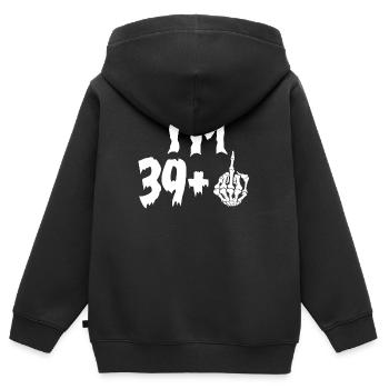 Ich bin 40 Geschenk Geburtstag Party 40er feiern - Kinder Premium Organic Zip Hoodie - Schwarz - Hinten - AI Model Kid Male (0cm)