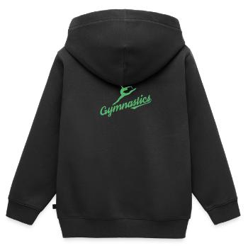 Bodenturnen Gymnastik Turnen Gymnast Bodenturner - Kinder Premium Organic Zip Hoodie - Schwarz - Hinten - AI Model Kid Male (0cm)
