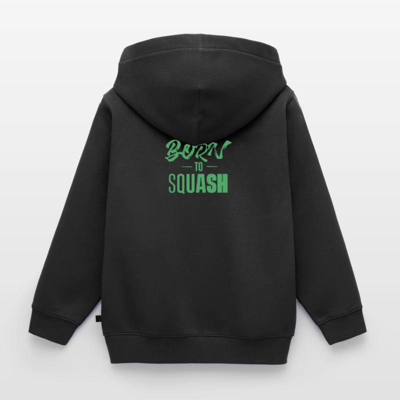 Team Squash Player Squash Squash Squash Game Kids Premium Organic Zip-up Hoodie