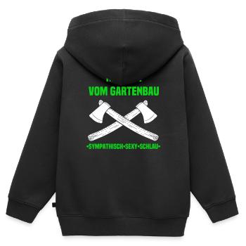 Gartenbau T-Shirt - Kinder Premium Organic Zip Hoodie - Schwarz - Hinten - AI Model Kid Male (0cm)