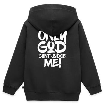 Hip Hop - Kinder Premium Organic Zip Hoodie - Schwarz - Hinten - AI Model Kid Male (0cm)
