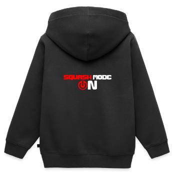 Squash - Sweat Premium à capuche zippé enfant bio - noir - Dos - AI Model Kid Male (0cm)