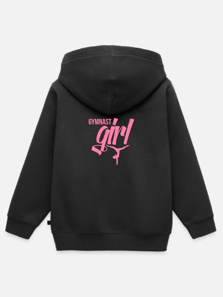 Gymnast Gymnastics Gymnastics Gymnast Gymnast - Kids Premium Organic Zip-up Hoodie - black
