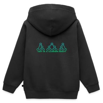 Computer scientist - Kids Premium Organic Zip-up Hoodie - black - Back - AI Model Kid Male (0cm)