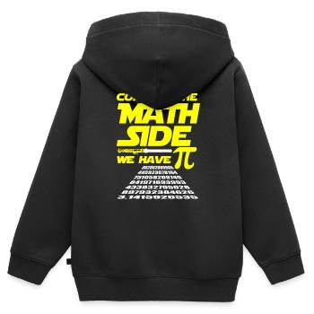 Mathe Pi Dunkle Seite Wortspiel Fantasy Geschenk - Kinder Premium Organic Zip Hoodie - Schwarz - Hinten - AI Model Kid Male (0cm)