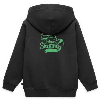 Inline Skate Inline Skate Inline Skate - Sweat Premium à capuche zippé enfant bio - noir - Dos - AI Model Kid Male (0cm)