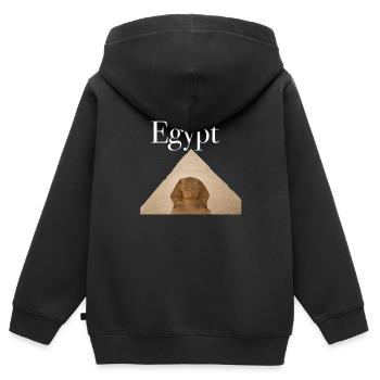 Pyramide Pyramids Ägypten - Kinder Premium Organic Zip Hoodie - Schwarz - Hinten - AI Model Kid Male (0cm)