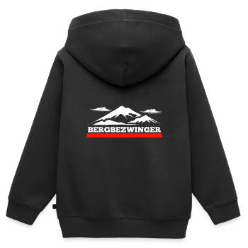 Bergsteiger - Kinder Premium Organic Zip Hoodie - Schwarz - Hinten - AI Model Kid Male (0cm)