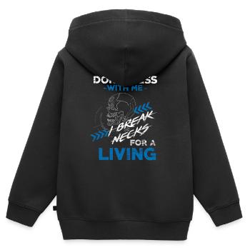 Physiotherapeut Anatomie - Kinder Premium Organic Zip Hoodie - Schwarz - Hinten - AI Model Kid Male (0cm)