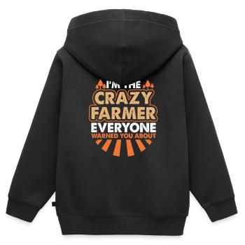 Bauer - Kinder Premium Organic Zip Hoodie - Schwarz - Hinten - AI Model Kid Male (0cm)