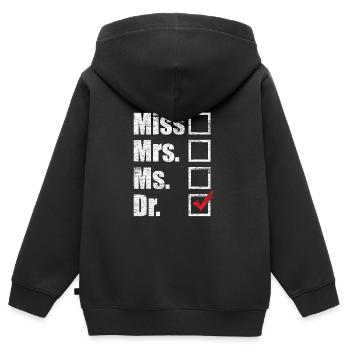 Arzt Doktortitel - Kinder Premium Organic Zip Hoodie - Schwarz - Hinten - AI Model Kid Male (0cm)