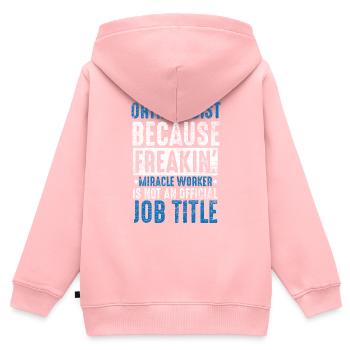 Orthopedist artist - Kids Premium Organic Zip-up Hoodie - rose - Back - AI Model Kid Female (0cm)
