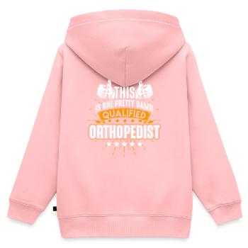 Orthopedist craft - Kids Premium Organic Zip-up Hoodie - rose - Back - AI Model Kid Female (0cm)