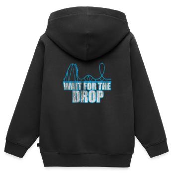 Cas de montagnes russes - Sweat Premium à capuche zippé enfant bio - noir - Dos - AI Model Kid Male (0cm)