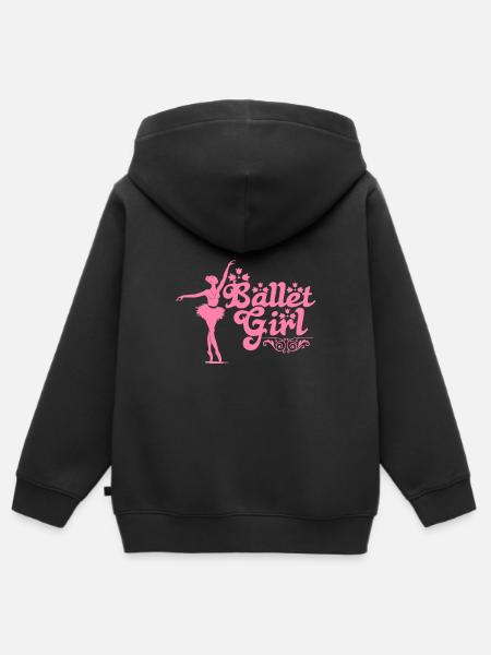 Ballet - Kinder Premium Organic Zip Hoodie - Schwarz