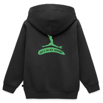 Patinage de glace - Sweat Premium à capuche zippé enfant bio - noir - Dos - AI Model Kid Male (0cm)