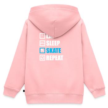 Speed Skating - Kids Premium Organic Zip-up Hoodie - rose - Back - AI Model Kid Female (0cm)