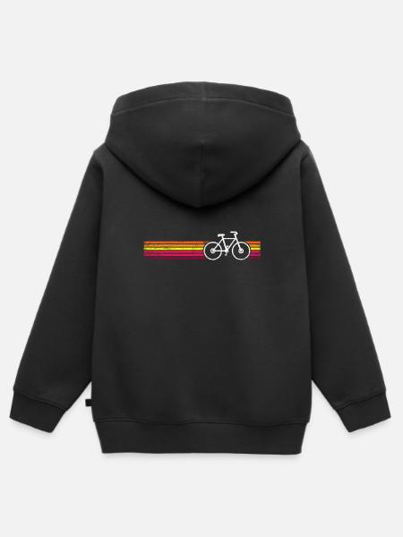 Fiets rijden sporten - Kinder Premium zip hoodie biologisch - zwart