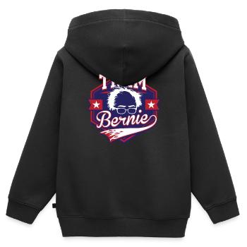 Team Bernie Sanders 2020 für die Präsidentengrafik - Kinder Premium Organic Zip Hoodie - Schwarz - Hinten - AI Model Kid Male (0cm)