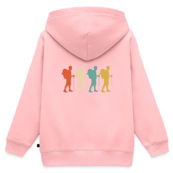 Hiking Hikers - Kids Premium Organic Zip-up Hoodie - rose - Back - AI Model Kid Female (0cm)