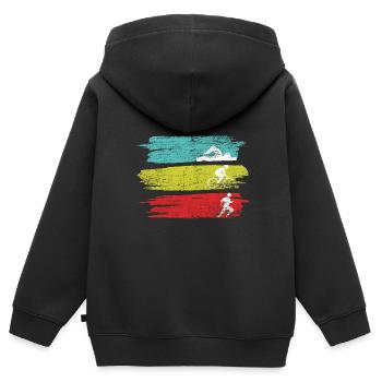 Triathlon Sport - Sweat Premium à capuche zippé enfant bio - noir - Dos - AI Model Kid Male (0cm)