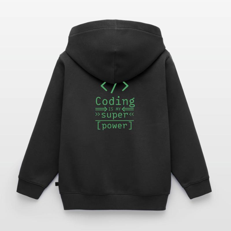 Programmieren Software Programmierer Code Coder Kinder Premium Organic Zip Hoodie