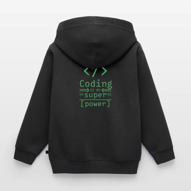 Programming Software Programmer Coder Coder Kids Premium Organic Zip-up Hoodie