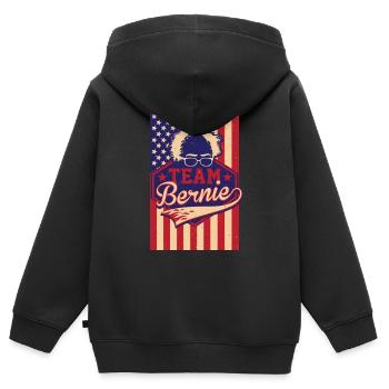 Team Bernie Sanders 2020, Bernie für den Präsidenten - Kinder Premium Organic Zip Hoodie - Schwarz - Hinten - AI Model Kid Male (0cm)