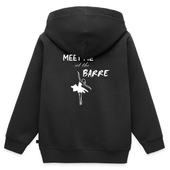 Ballet - Sweat Premium à capuche zippé enfant bio - noir - Dos - AI Model Kid Male (0cm)