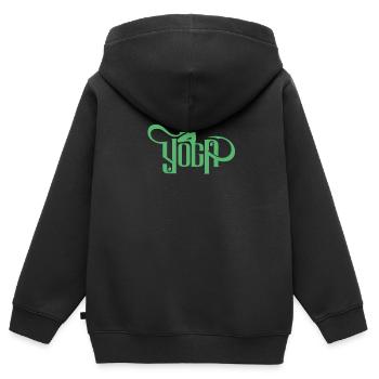 Yoga Yoga Yoga Yoga - Kinder Premium Organic Zip Hoodie - Schwarz - Hinten - AI Model Kid Male (0cm)