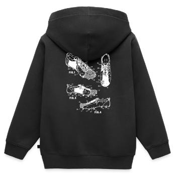 Fussball Fussballschuh Geschenk - Kinder Premium Organic Zip Hoodie - Schwarz - Hinten - AI Model Kid Male (0cm)