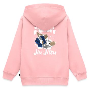 Jiu Jitsu - Sweat Premium à capuche zippé enfant bio - rose - Dos - AI Model Kid Female (0cm)