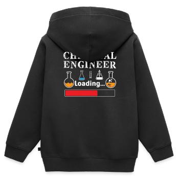 Laboratoire chimique - Sweat Premium à capuche zippé enfant bio - noir - Dos - AI Model Kid Male (0cm)