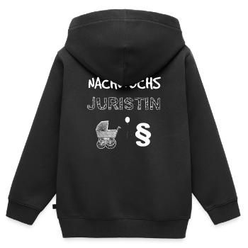 Nachwuchs Juristin - Geschenkidee Geburt Baby Kind - Kinder Premium Organic Zip Hoodie - Schwarz - Hinten - AI Model Kid Male (0cm)