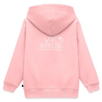 Wakeboard - Kinder Premium Organic Zip Hoodie - Rosa - Hinten - AI Model Kid Female (0cm)
