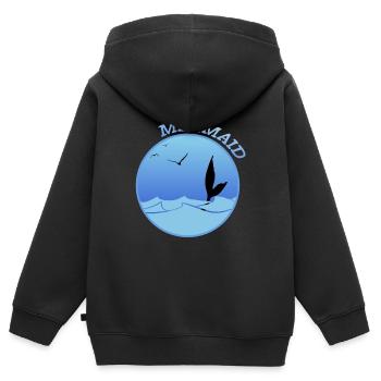 Sirène - sirène - Sweat Premium à capuche zippé enfant bio - noir - Dos - AI Model Kid Male (0cm)