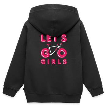 bicycle - Kids Premium Organic Zip-up Hoodie - black - Back - AI Model Kid Male (0cm)
