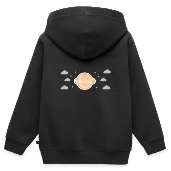 Baby Neugeborene Vater Mutter Sohn Tochter Familie - Kinder Premium Organic Zip Hoodie - Schwarz - Hinten - AI Model Kid Male (0cm)