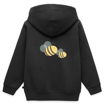 Bienen Bienchen Imker Insekt Honig Wespe Hummel - Kinder Premium Organic Zip Hoodie - Schwarz - Hinten - AI Model Kid Male (0cm)