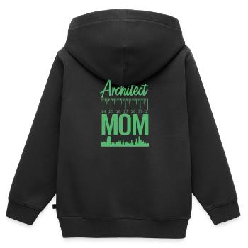 Architecte architecte architectes maisons études - Sweat Premium à capuche zippé enfant bio - noir - Dos - AI Model Kid Male (0cm)