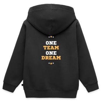 Team Traum Mannschaft Titel Meisterschaft Sterne - Kinder Premium Organic Zip Hoodie - Schwarz - Hinten - AI Model Kid Male (0cm)