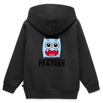 Programmierer - Kinder Premium Organic Zip Hoodie - Schwarz - Hinten - AI Model Kid Male (0cm)