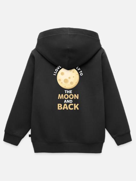 Familie Liebe - Kinder Premium Organic Zip Hoodie - Schwarz