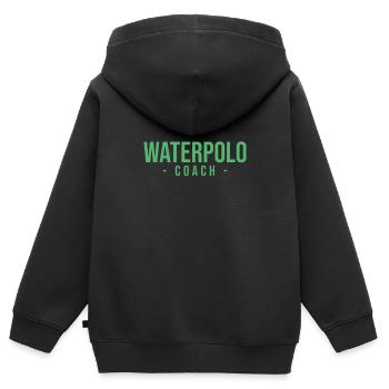 Wasserball Wasserball Wasserball Wasserball - Kinder Premium Organic Zip Hoodie - Schwarz - Hinten - AI Model Kid Male (0cm)